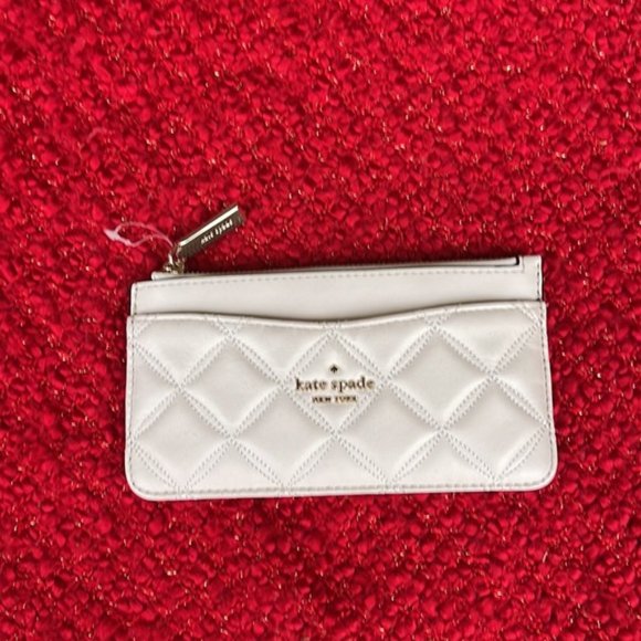kate spade Accessories Kate Spade Natalia Large Slim Card Holder Parchment Poshmark